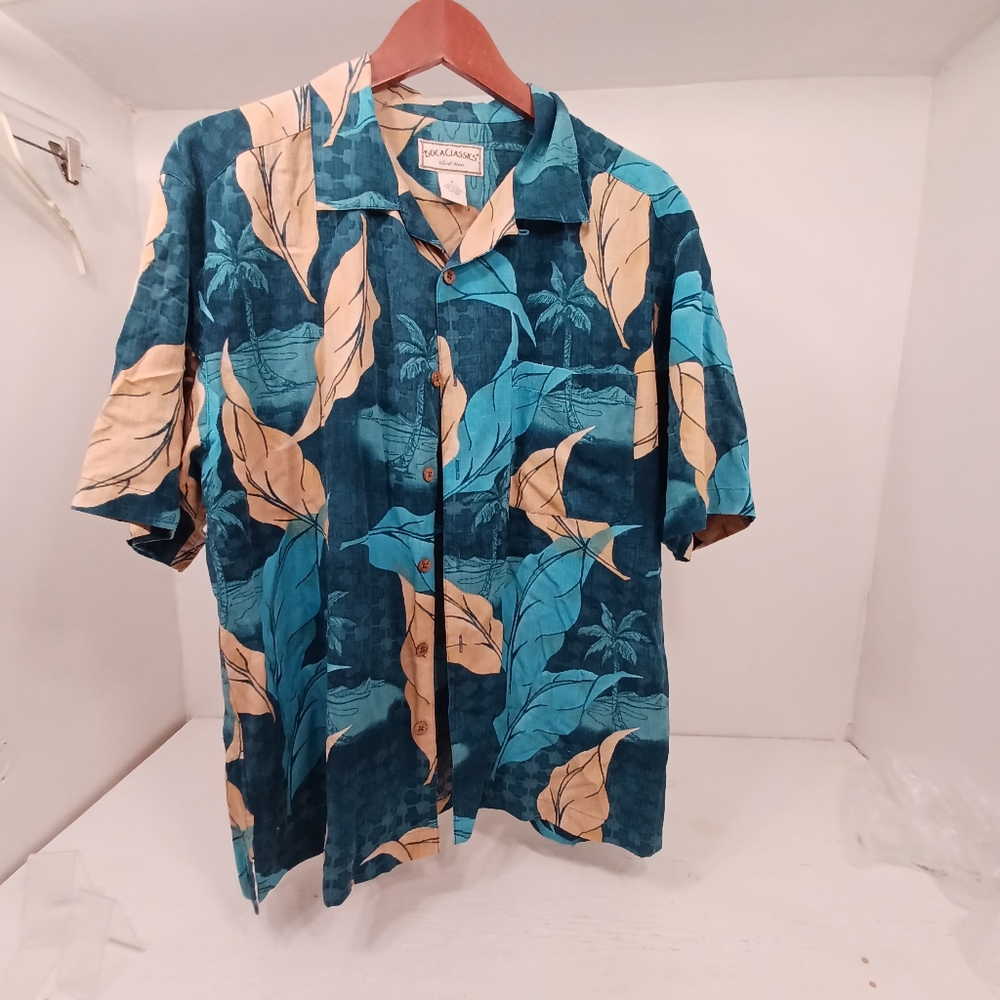 Boca Classic island ware Hawaiian shirt silk large